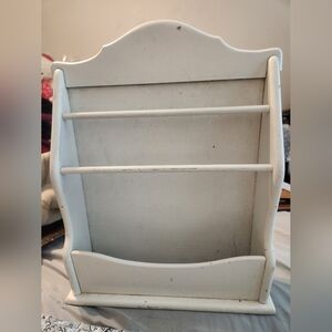 White magazine shelf